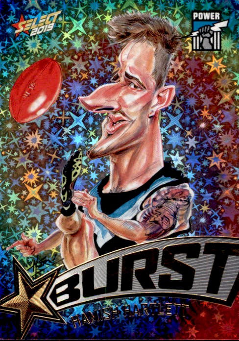 Hamish Hartlett, Starburst Tie-Dye Caricatures, 2019 Select AFL Footy Stars