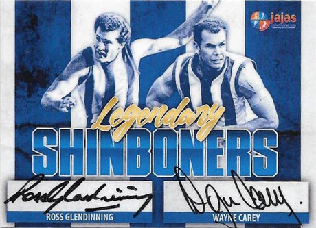 Ross Glendinning & Wayne Carey, Legendary Shinboners, Dual Signature, Ja Ja's Collectables