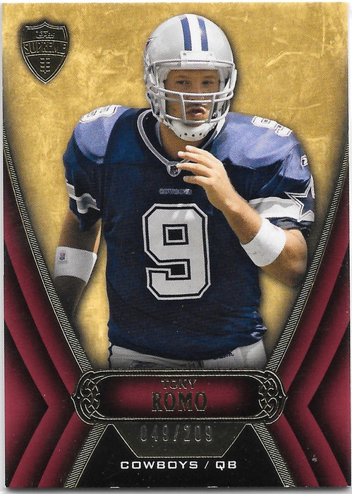 Tony Romo, 49/209, 2010 Topps Supreme Football NFL