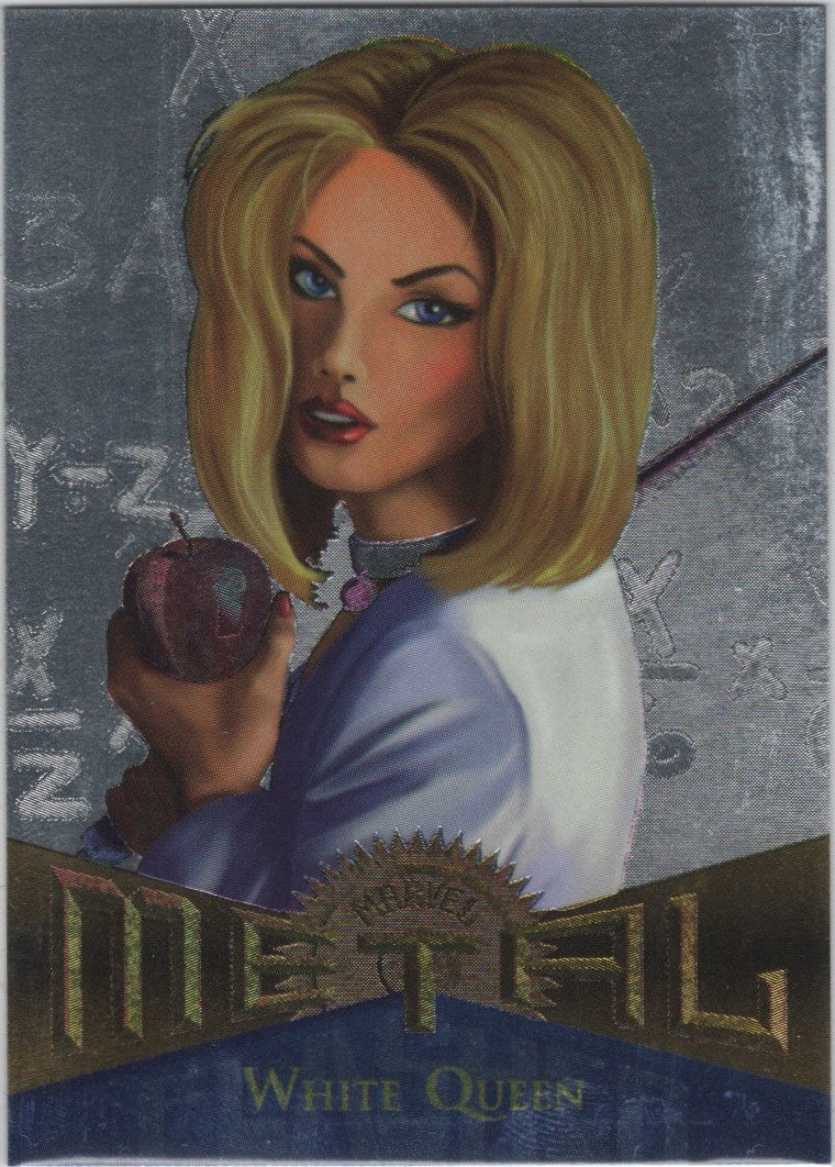 White Queen, #124, Silver Flasher Parallel, 1995 Marvel Metal Universe
