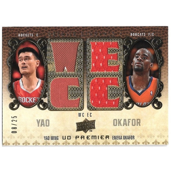 Yao Ming & Emeka Okafor, Premier Remnants 4, 2008-09 UD Premier Basketball NBA