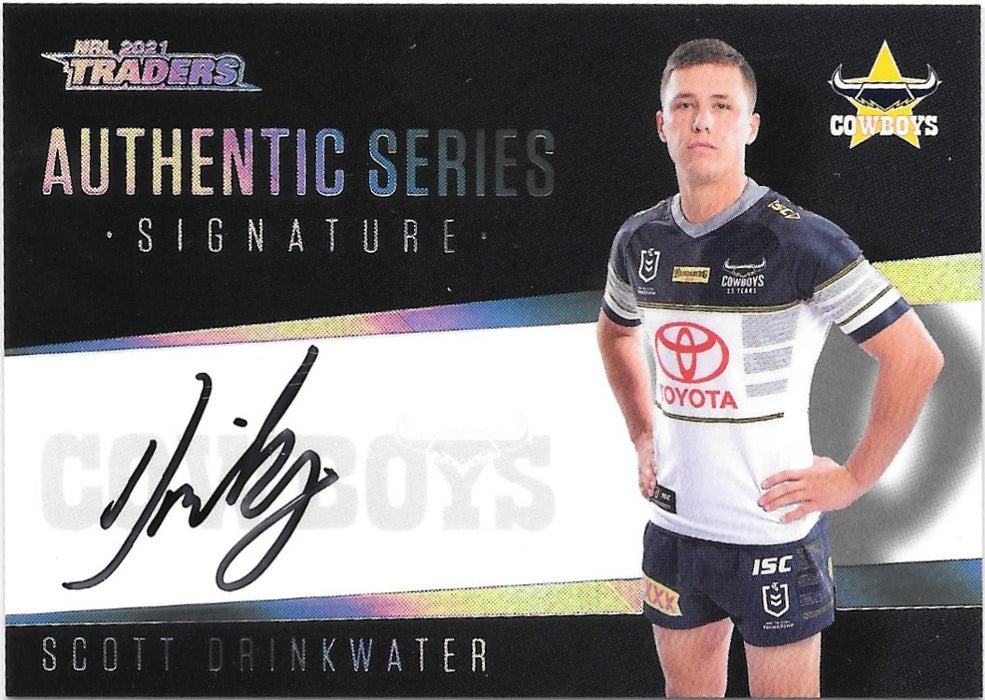 Scott Drinkwater, Authentic Series Signatures Black, 2021 TLA Traders NRL