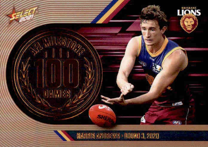 Harris Andrews, 100 Games Milestone, 2021 Select AFL Footy Stars