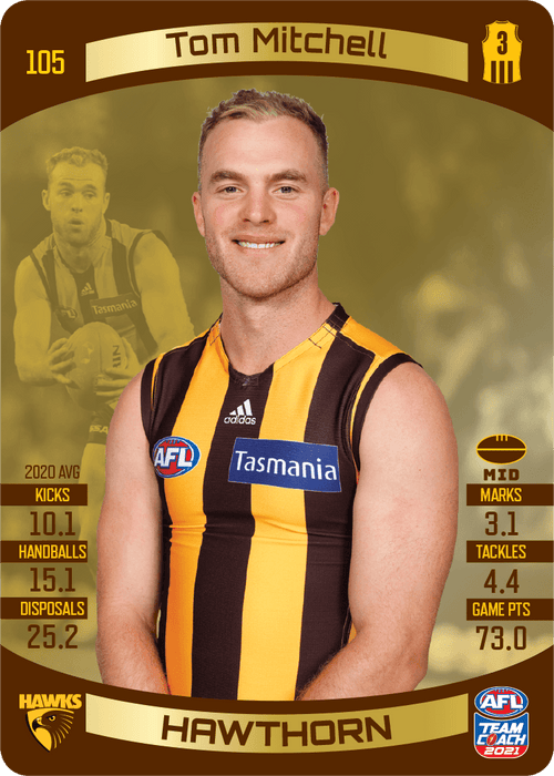 Tom Mitchell, Gold, 2021 Teamcoach AFL