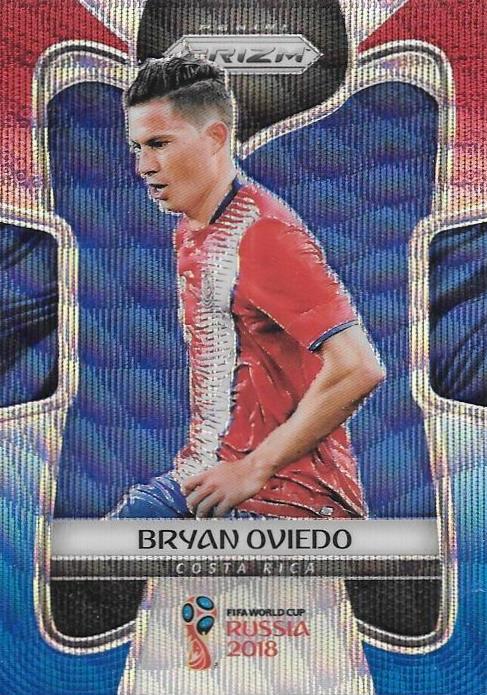 Bryan Oviedo, Red & Blue Refractor, 2018 Panini Prizm World Cup Soccer