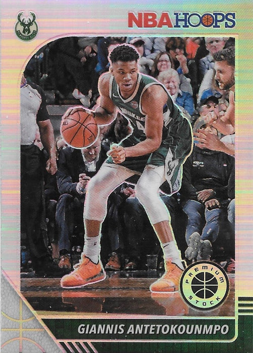 Giannis Antetokounmpo, Silver Prizm, 2019-20 Panini Hoops Premium Stock Basketball NBA