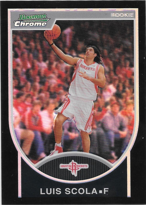 Luis Scola, RC, Black Refractor, 2007-08 Bowman Chrome Basketball NBA