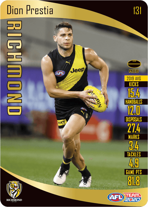 Dion Prestia, Gold, 2020 Teamcoach AFL