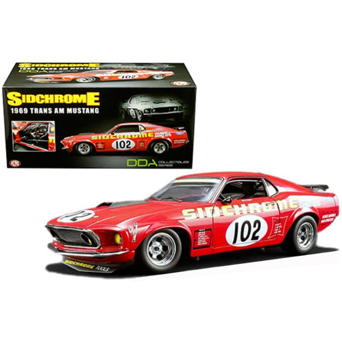 1969 Ford Mustang Boss 302 #102, Jim Richards Sidchrome Racing, 1:18 Diecast Vehicle