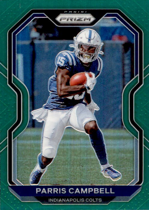 Parris Campbell, Green Prizm, 2020 Panini Prizm Football NFL