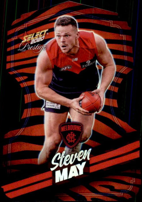 Steven May, Zebra Diecut, 2020 Select AFL PRESTIGE Footy Stars