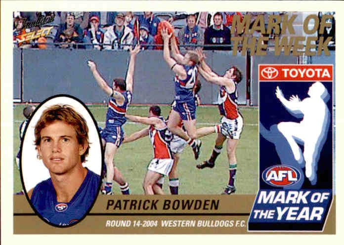 Patrick Bowden, Mark of the Year, 2005 Select AFL Tradition