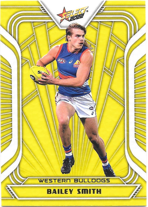 Bailey Smith, Fractured Acid Yellow, 2022 Select AFL Footy Stars Jumbo