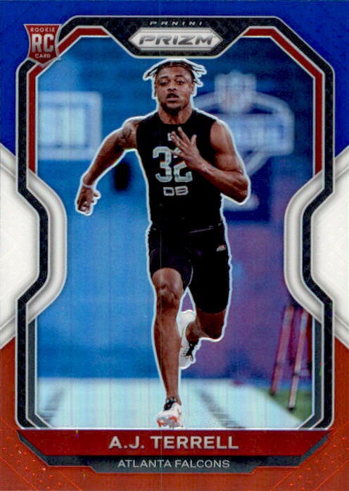 AJ Terrell, RC, Red White Blue Prizm, 2020 Panini Prizm Football NFL