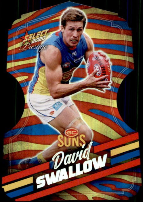 David Swallow, Zebra Diecut, 2020 Select AFL PRESTIGE Footy Stars