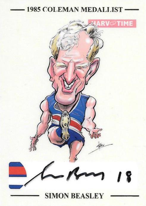 Simon Beasley, HarvTime Signature Series card Limited Edition #'d to 85