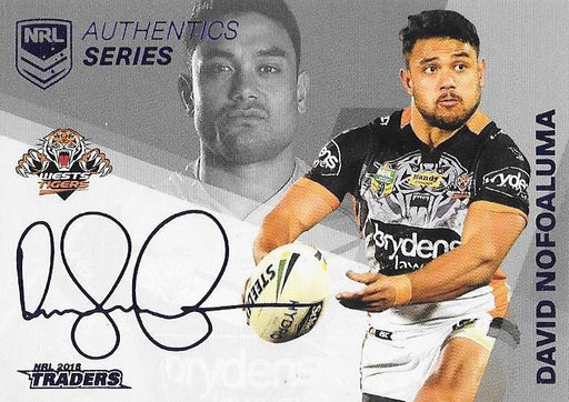 David Nofoaluma, NRL Authentics Series Navy, 2018 ESP Traders NRL