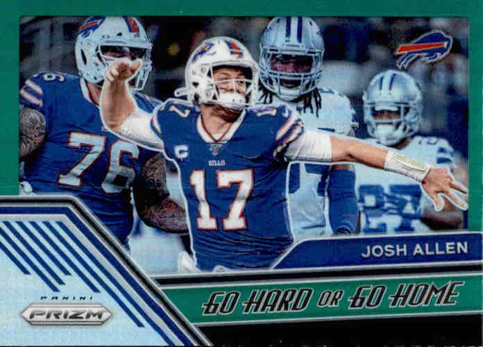 Josh Allen, Green Go Hard or Go Home, 2020 Panini Prizm Football NFL