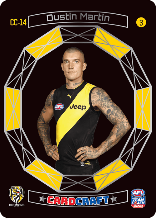 Dustin Martin, #3, Craft Card, 2021 Teamcoach AFL