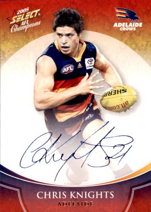 Chris Knights, Blue Foil Signature, 2008 Select AFL Champions