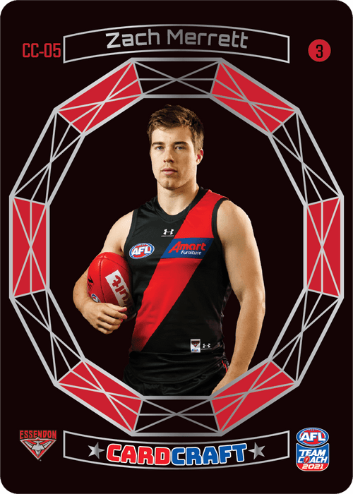 Zach Merrett, #3, Craft Card, 2021 Teamcoach AFL