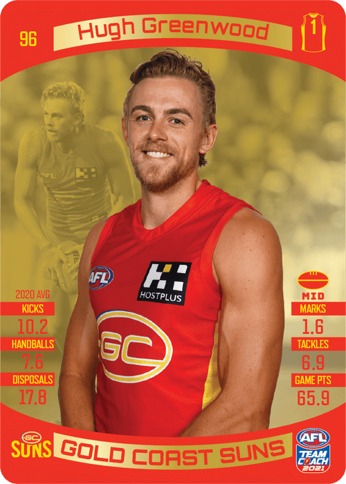 Hugh Greenwood, Gold, 2021 Teamcoach AFL