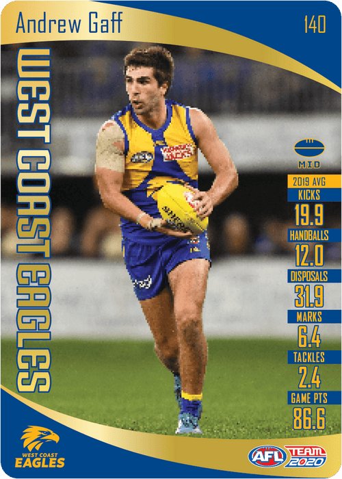 Andrew Gaff, Gold, 2020 Teamcoach AFL