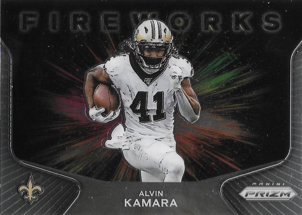 Alvin Kamara, Fireworks, 2020 Panini Prizm Football NFL