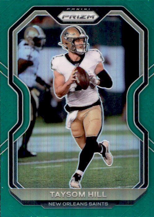 Taysom Hill, Green Prizm, 2020 Panini Prizm Football NFL