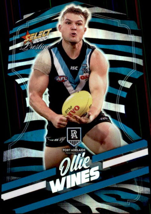 Ollie Wines, Zebra Diecut, 2020 Select AFL PRESTIGE Footy Stars