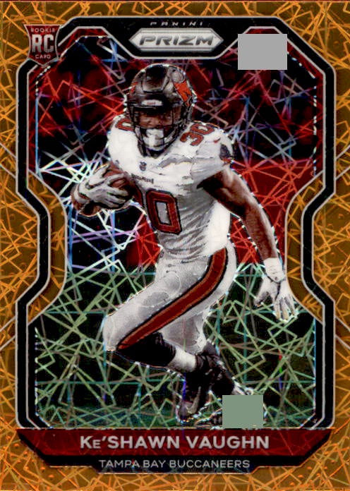 Ke'Shawn Vaughn, RC, Orange Laser Prizm, 2020 Panini Prizm Football NFL