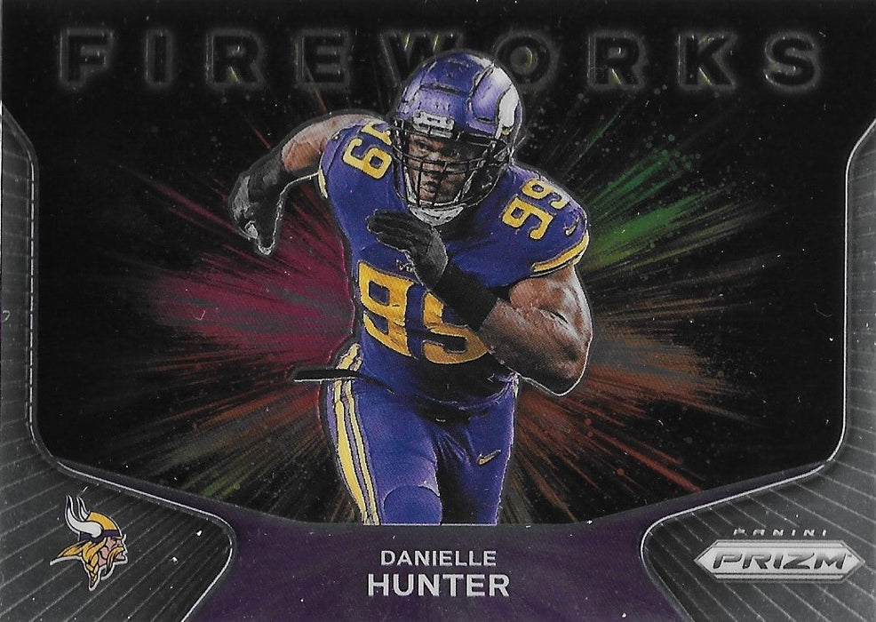 Danielle Hunter, Fireworks, 2020 Panini Prizm Football NFL