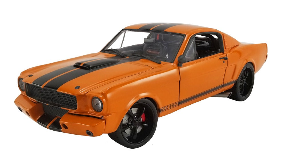 Orange 1965 Shelby GT350R, Street Fighter, 1:18 Diecast Vehicle