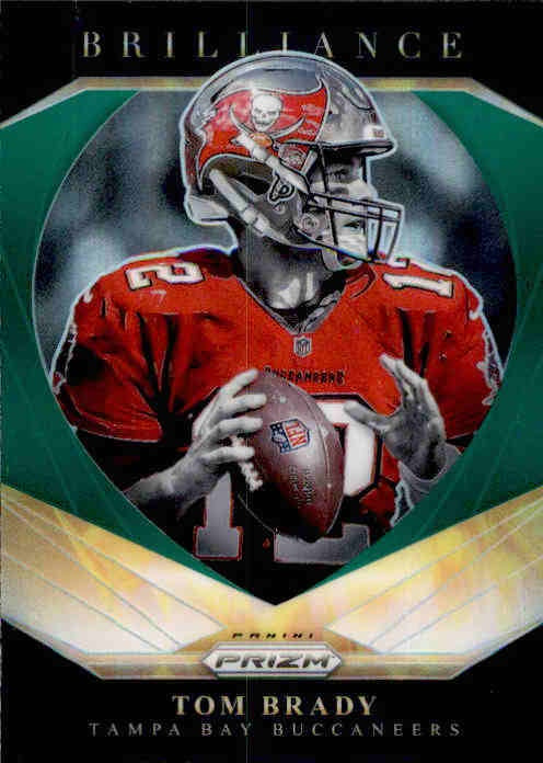 Tom Brady, Green Brilliance, 2020 Panini Prizm Football NFL