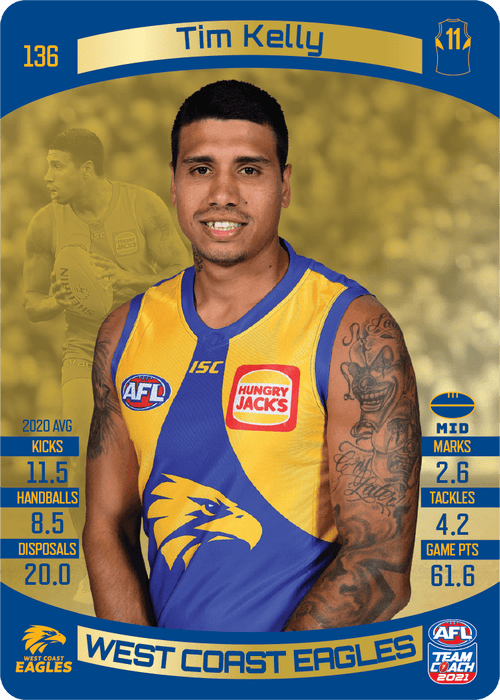 Tim Kelly, Gold, 2021 Teamcoach AFL