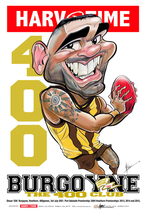 Shaun Burgoyne, 400 Club, Harv Time Poster