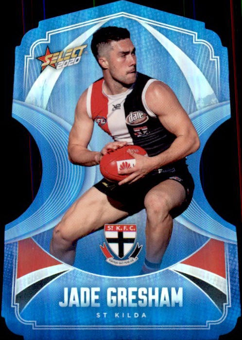 Jade Gresham, Ice Blue Diecuts, 2020 Select AFL Footy Stars