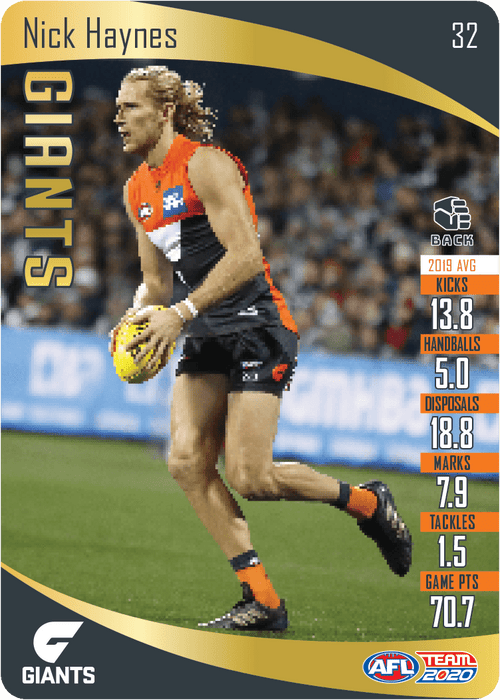 Nick Haynes, Gold, 2020 Teamcoach AFL