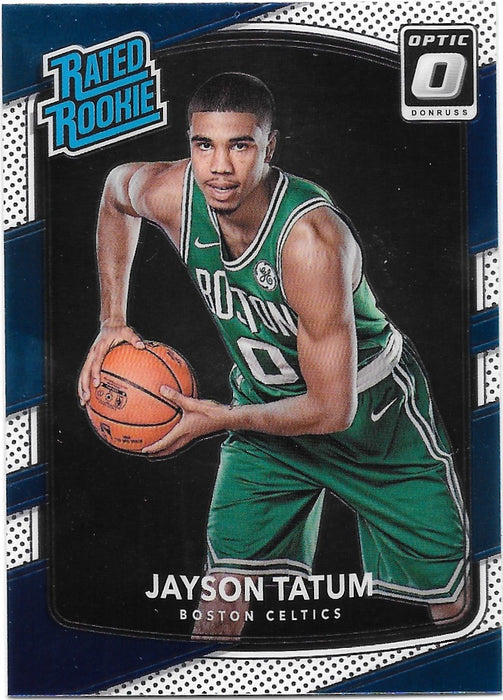 Jayson Tatum RC, Rated Rookie, 2017-18 Panini Donruss Optic Basketball NBA