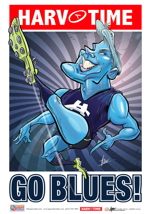 Carlton Blues, Mascot Print Harv Time Poster (2021)