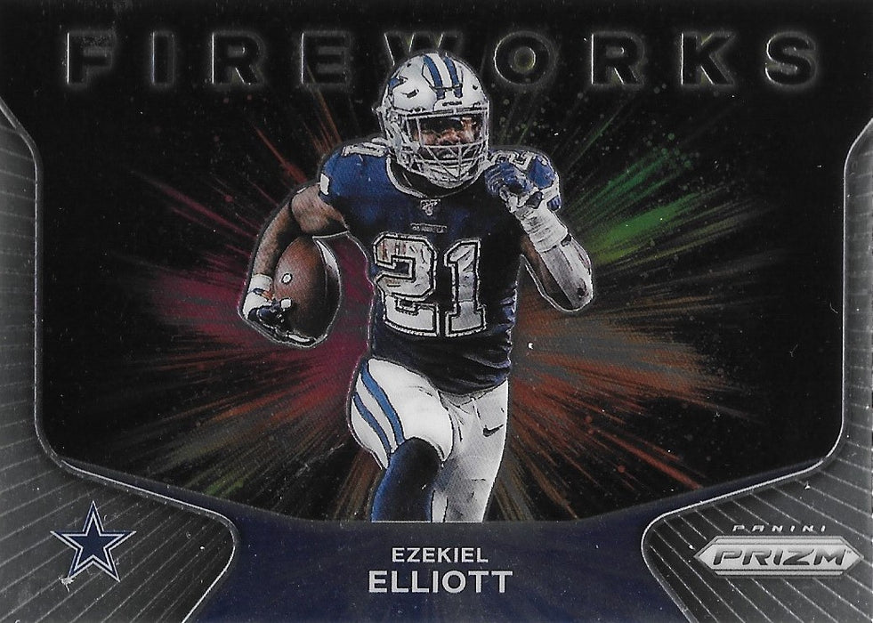 Ezekiel Elliott, Fireworks, 2020 Panini Prizm Football NFL