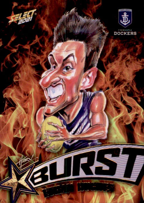 Ethan Hughes, Fire Starburst, 2021 Select AFL Footy Stars