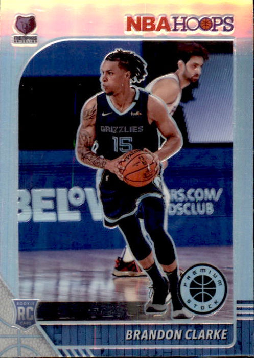 Brandon Clarke, RC, Silver Prizm, 2019-20 Panini Hoops Premium Stock Basketball NBA