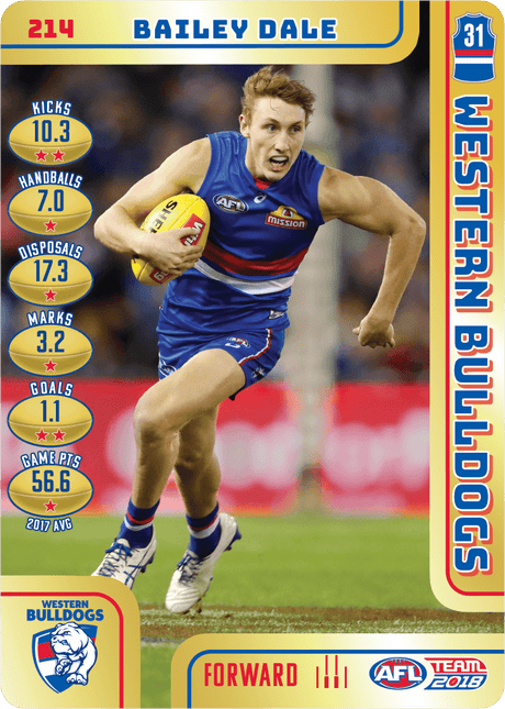 Bailey Dale, Gold, 2018 Teamcoach AFL