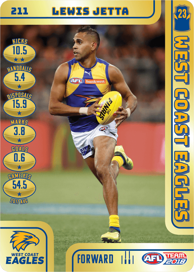 Lewis Jetta, Gold, 2018 Teamcoach AFL