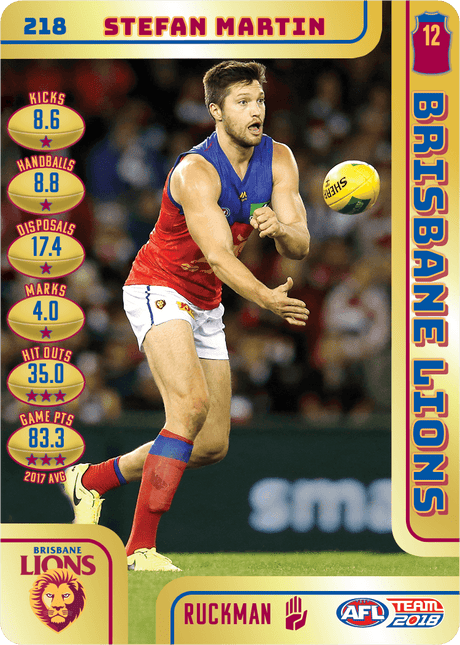 Stefan Martin, Gold, 2018 Teamcoach AFL