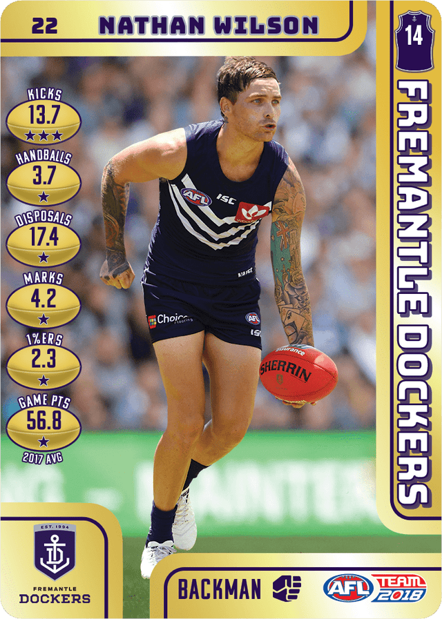 Nathan Wilson, Gold, 2018 Teamcoach AFL