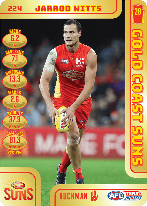 Jarrod Witts, Gold, 2018 Teamcoach AFL