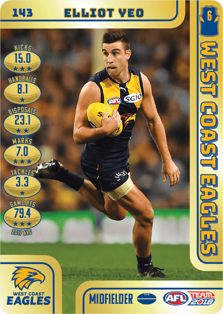 Elliot Yeo, Gold, 2018 Teamcoach AFL