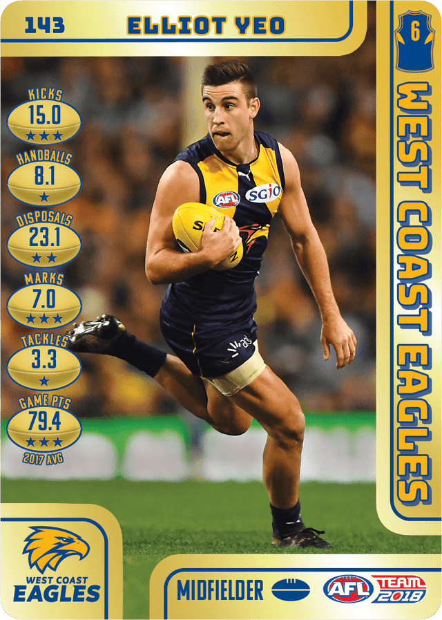 Elliot Yeo, Gold, 2018 Teamcoach AFL